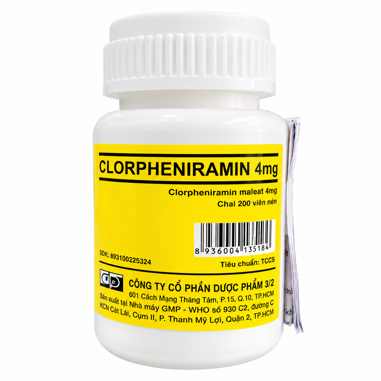 Clorpheniramin 4mg F.T Pharma 200 viên