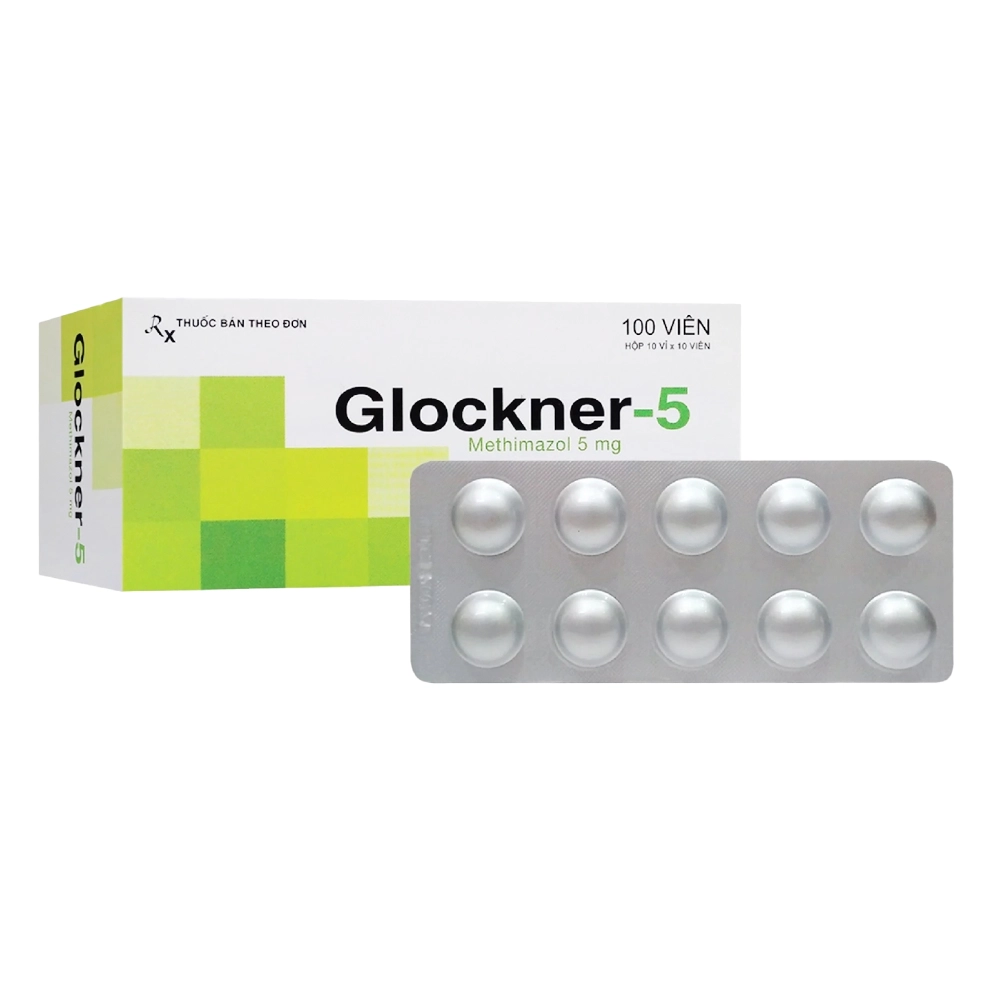 Glockner 5mg ( Methimazol 5mg ) Davipharm 10 vỉ x 10 viên