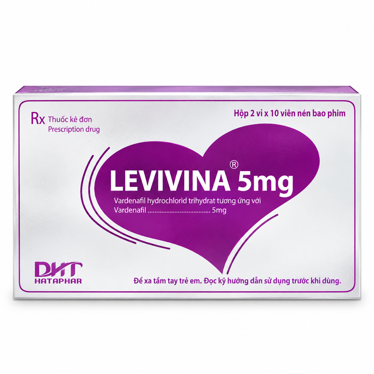 Levivina 5 ( Vardenafil 5mg ) Hà Tây 2 vỉ x 10 viên