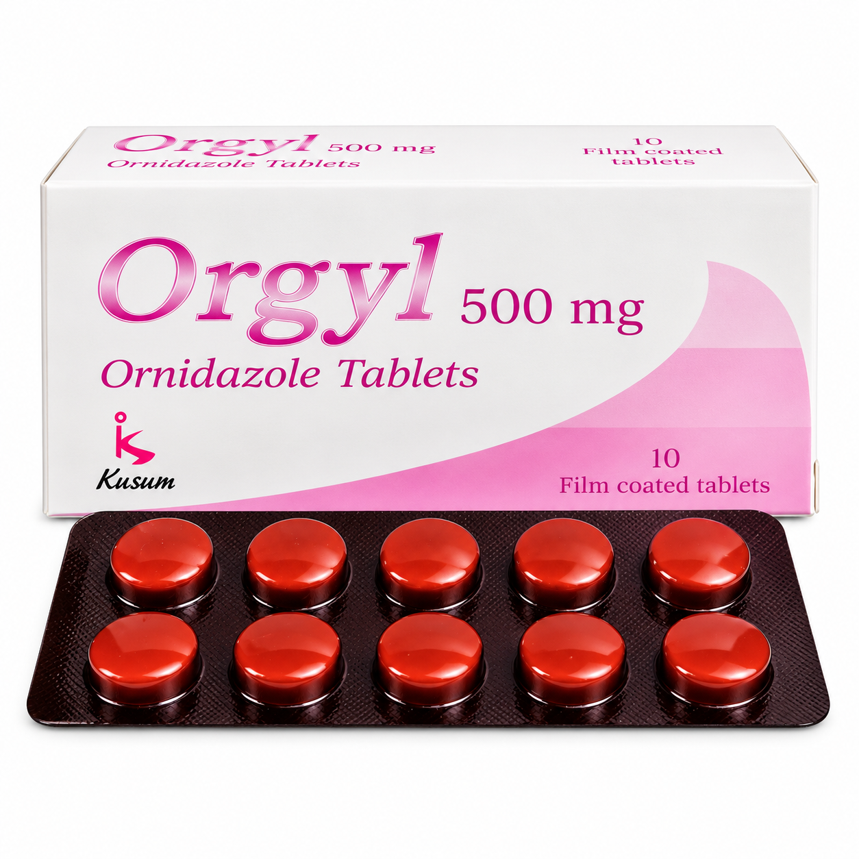 Orgyl 500 ( Ornidazol 500mg ) kusum Healthcare 10 viên