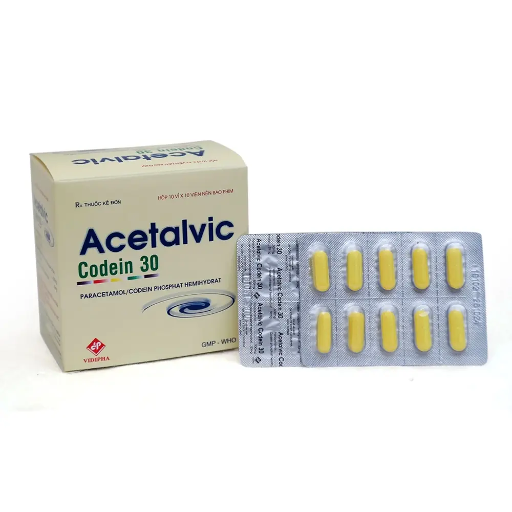 Acetalvic Codein 30 Vidipha 10 vỉ x 10 viên