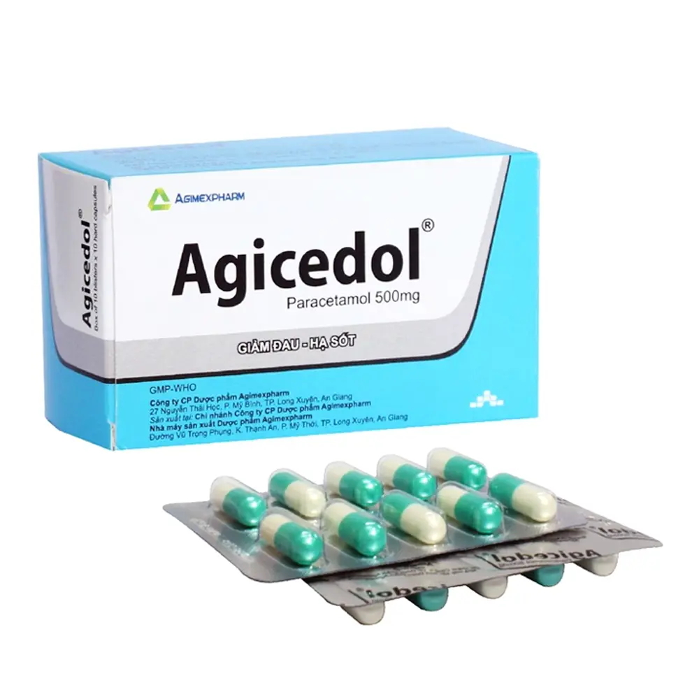 Agicedol 500 mg Agimexpharm 10 vỉ x 10 viên