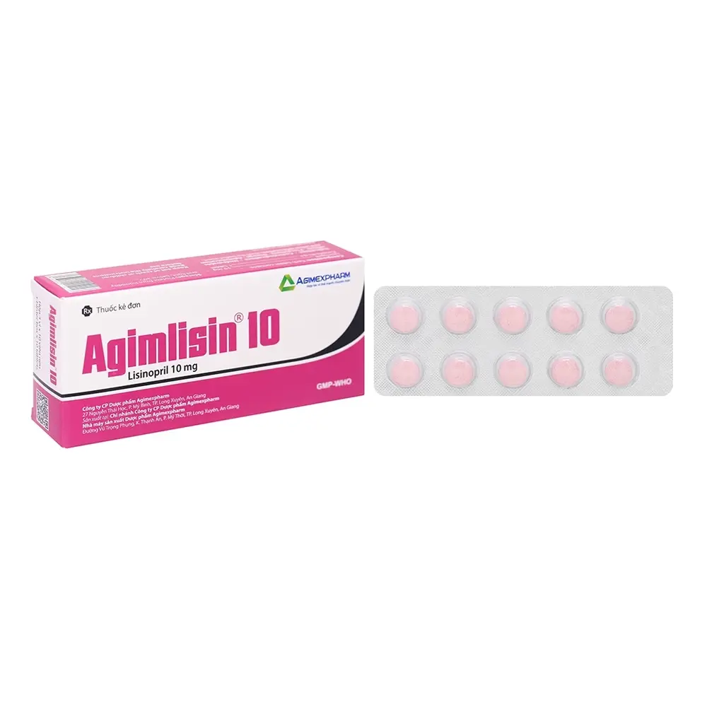 Agimlisin 10 Agimexpharm 3 vỉ x 10 viên