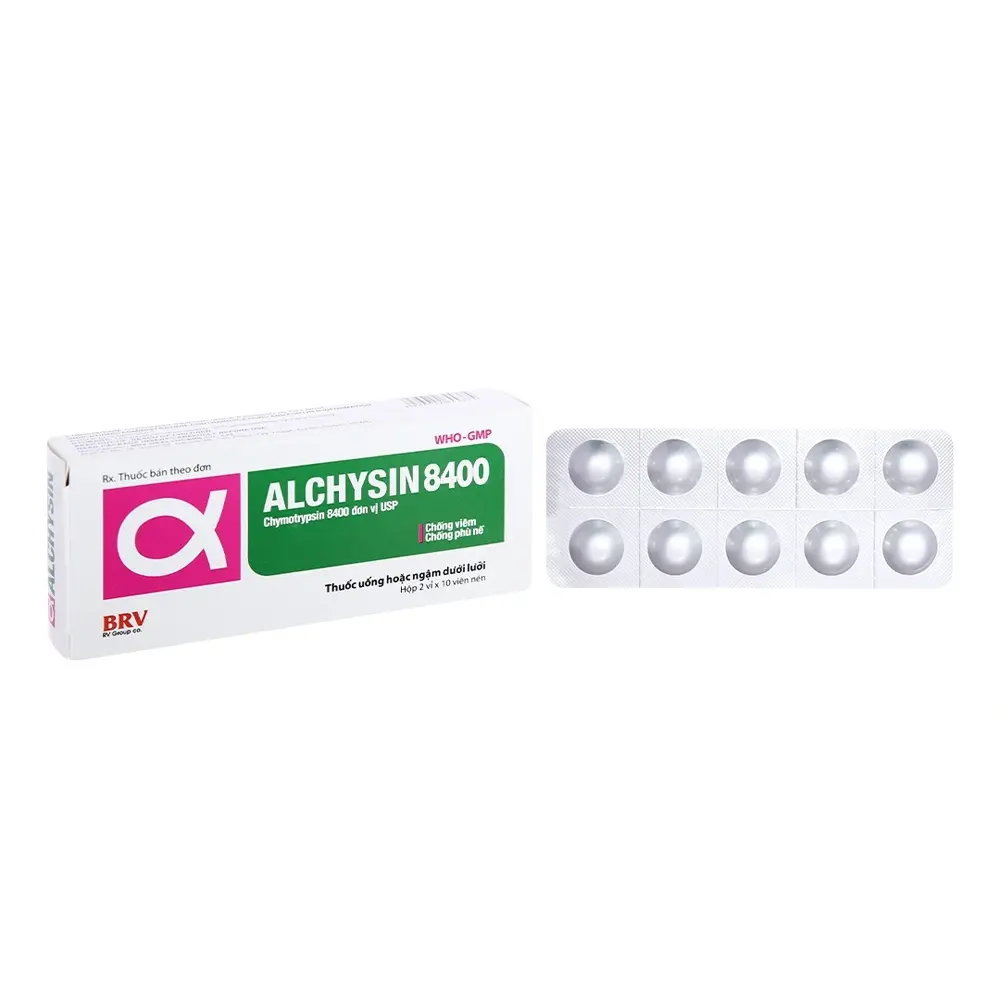 Alphachysin 8400 BRV Healthcare 2 vỉ x 10 viên