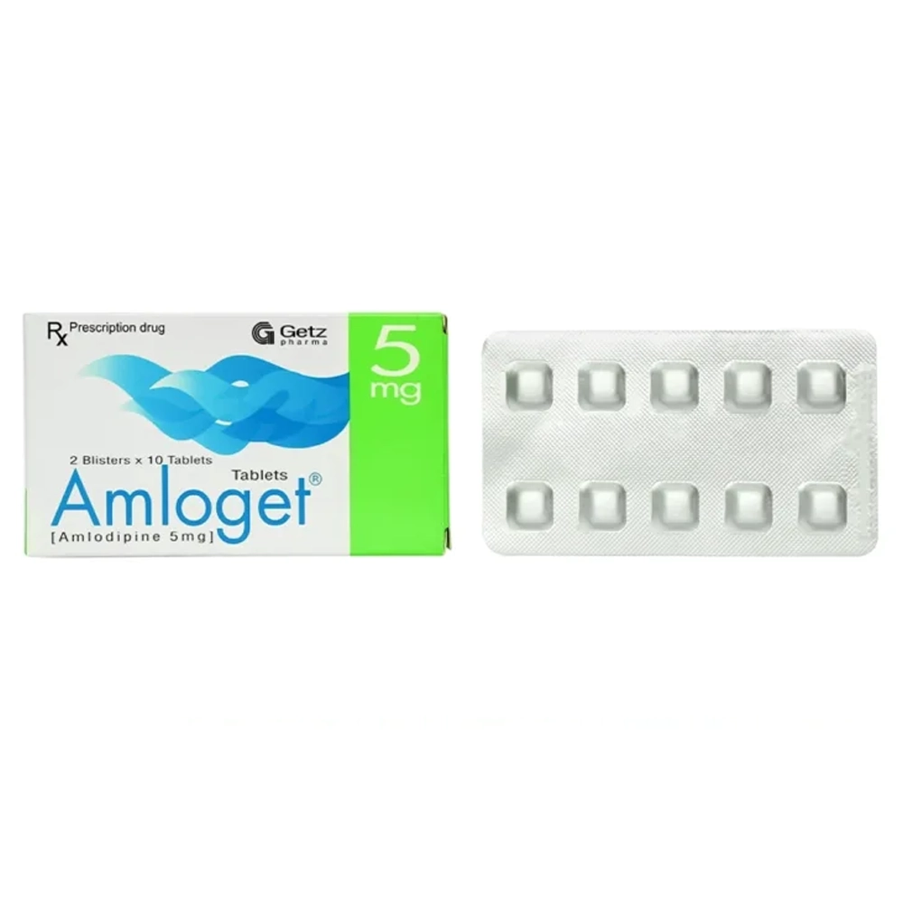 Amloget 5mg Getz Pharma 2 vỉ x 10 viên