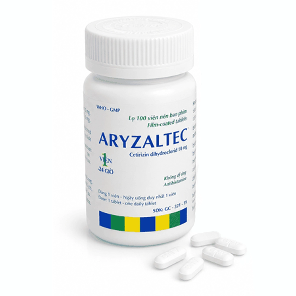 Aryzaltec 10mg Thành Nam lọ 100 viên