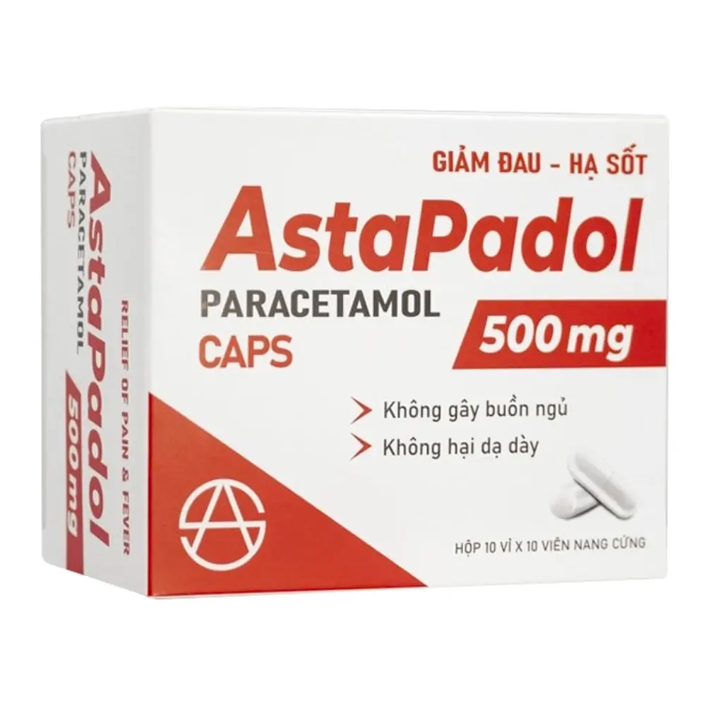 AstaPadol Caps 500 mg ASTA Healthcare 10 vỉ x 10 viên