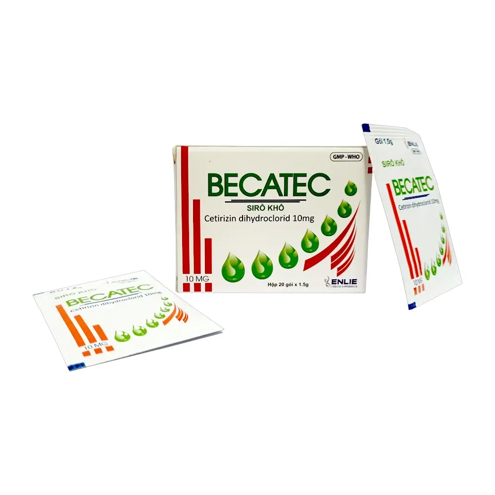 BECATEC 10 mg (Cetirizin 10 mg) Enlie 20 gói x 1,5g