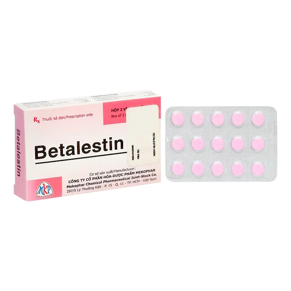 Betalestin Mekophar 2 vỉ x 15 viên