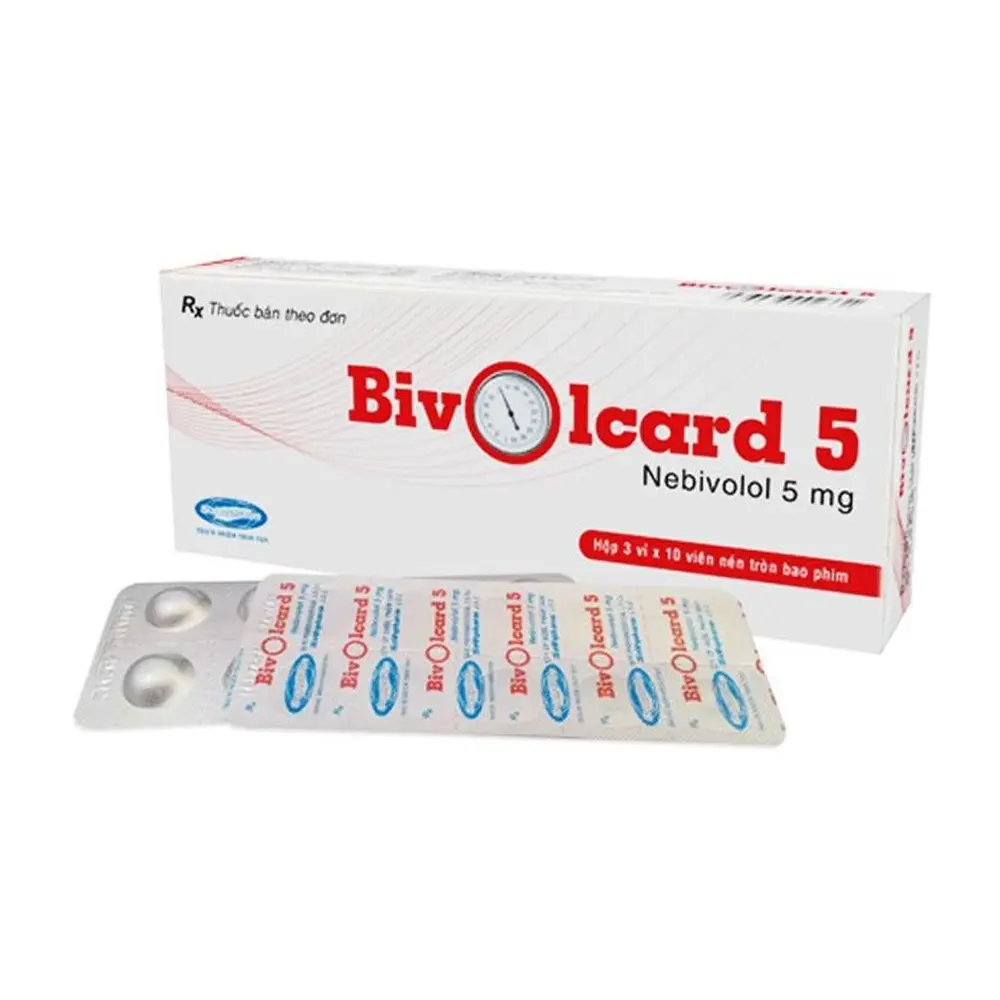 Bivolcard 5 (Nebivolol 5mg) Savipharm 3 vỉ x 10 viên