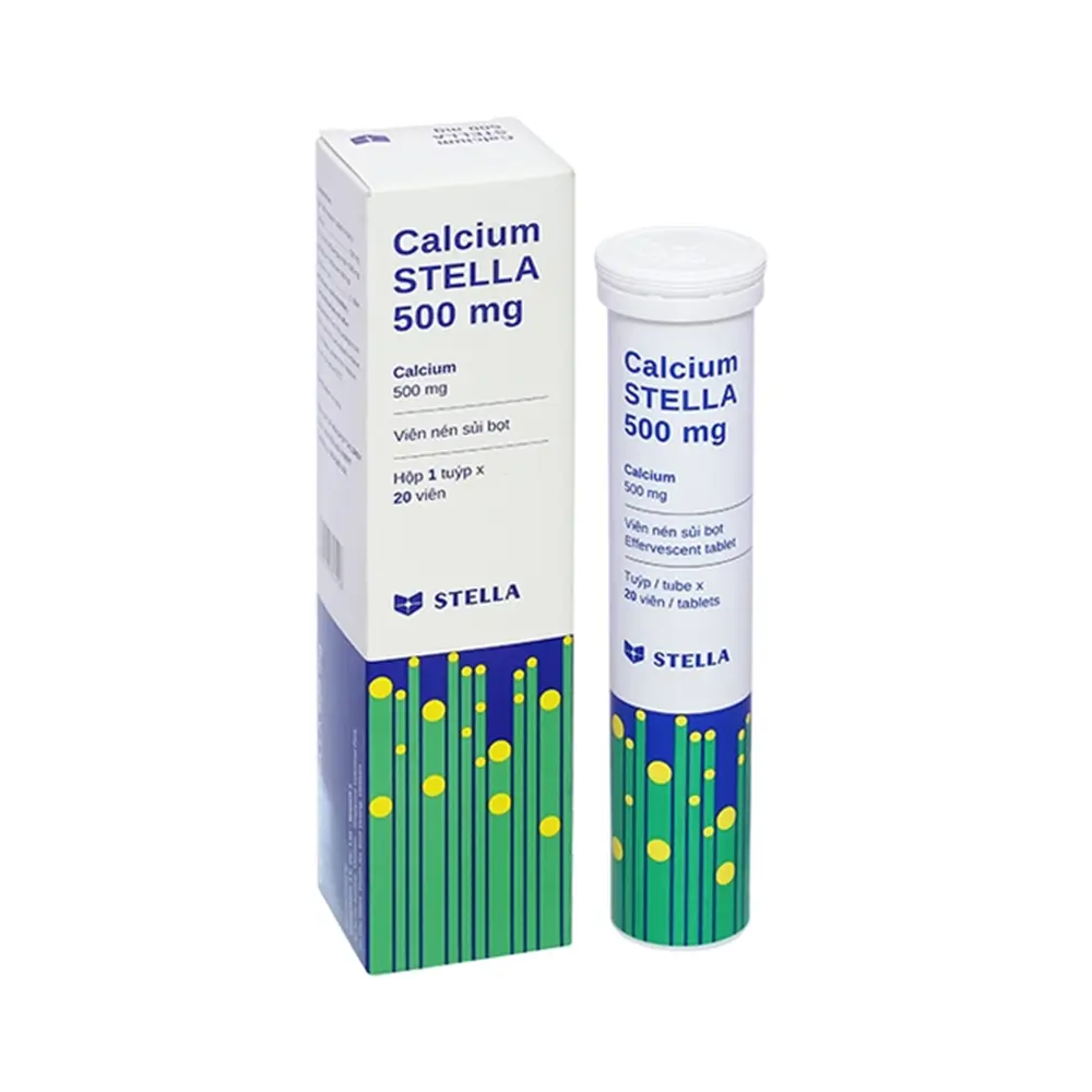 Calcium STELLA 500 mg tuýp 20 viên