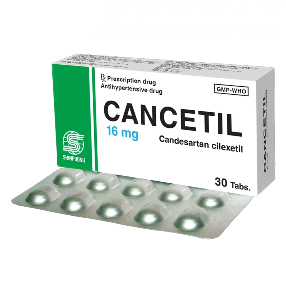 Cancetil 16mg (Candesartan 16mg) Shinpoong 3 vỉ x 10 viên