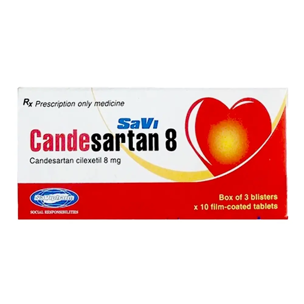 Candesartan 8mg Savi 3 vỉ x 10 viên