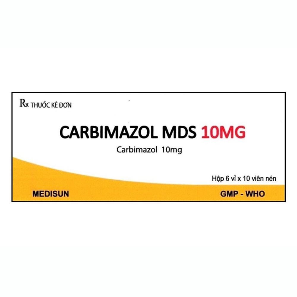 Carbimazol MDS 10mg Medisun 6 vỉ x 10 viên