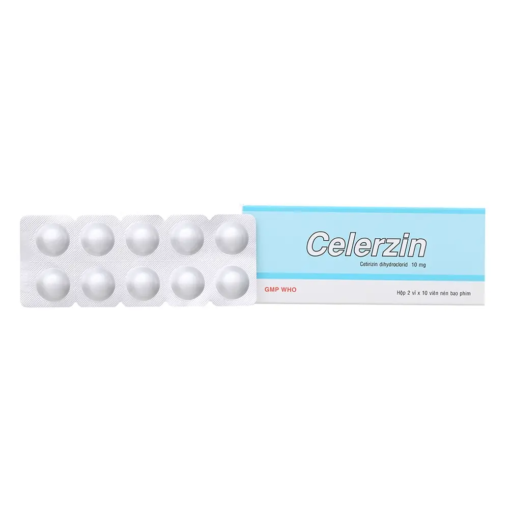 Celerzin 10 mg Bidiphar 2 vỉ x 10 viên