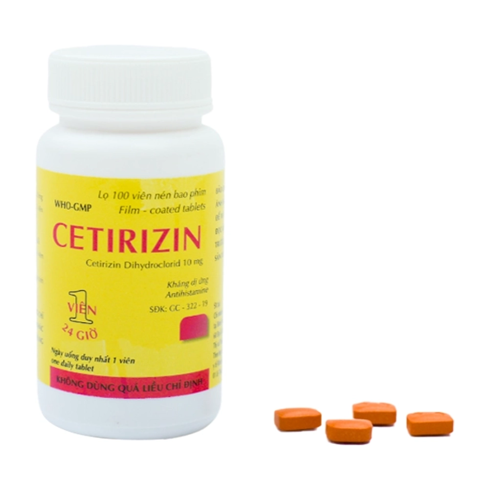 Cetirizin 10mg Thành Nam lọ 100 viên
