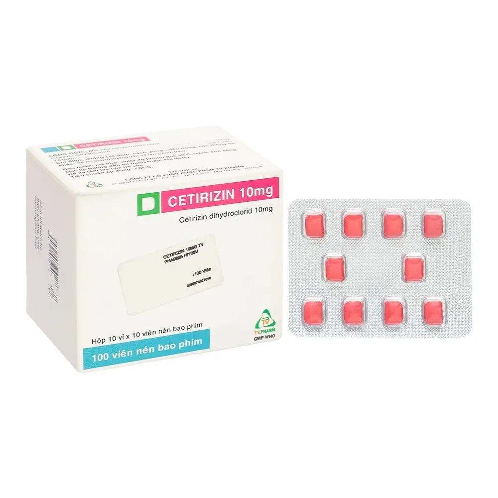 Cetirizin 10 mg TV.Pharm 10 vỉ x 10 viên