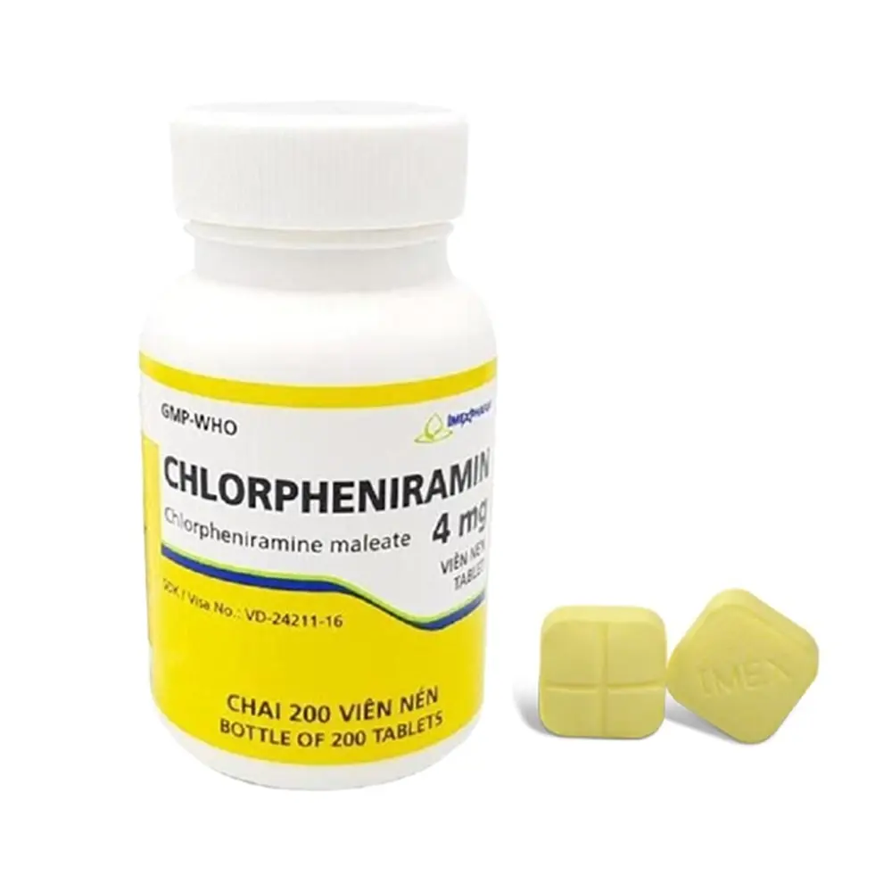 Chlorpheniramin 4 mg Imexpharm 200 viên