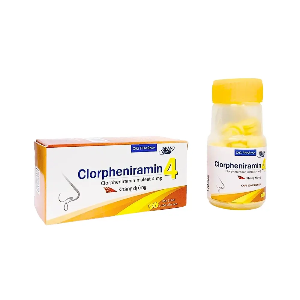 Clorpheniramin 4 DHG 1 lọ 100 viên