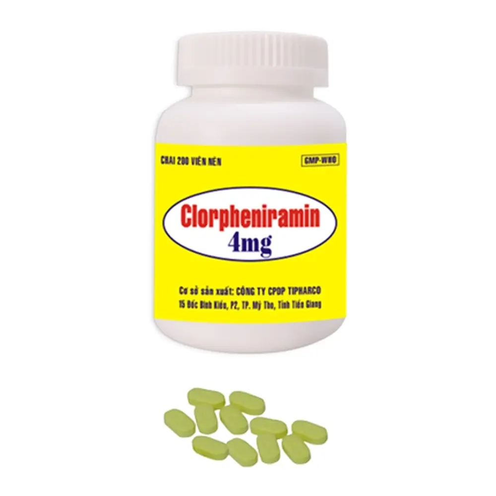 Clorpheniramin 4 mg Tipharco chai 200 viên