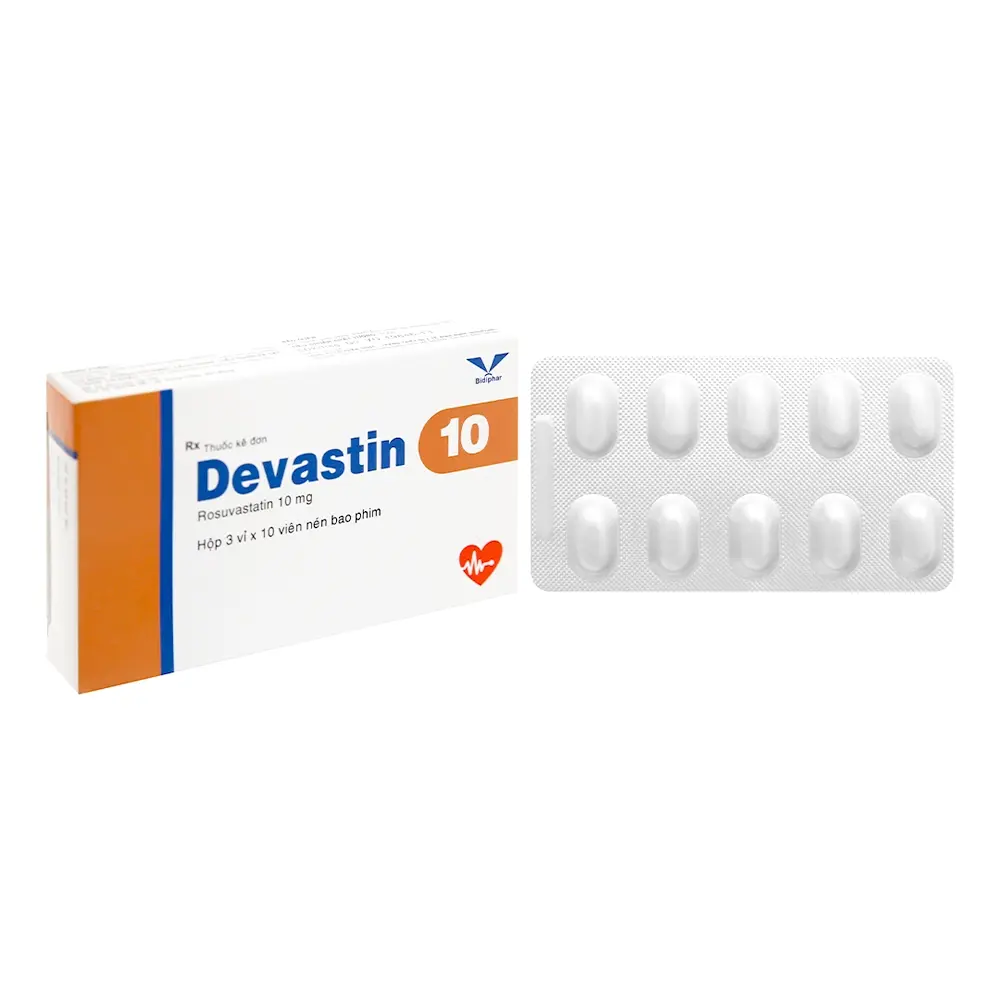 Devastin 10 Bidiphar 3 vỉ x 10 viên