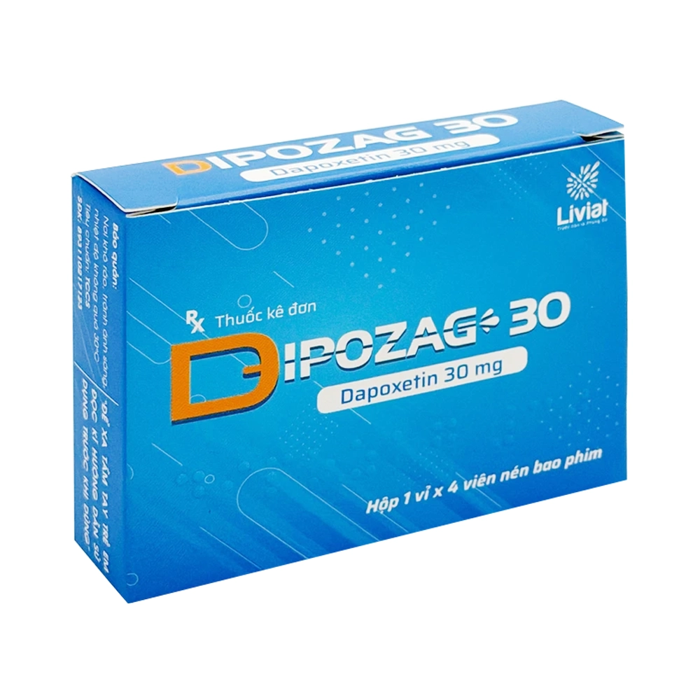 Dipozag 30mg Liviat 1 vỉ x 4 viên