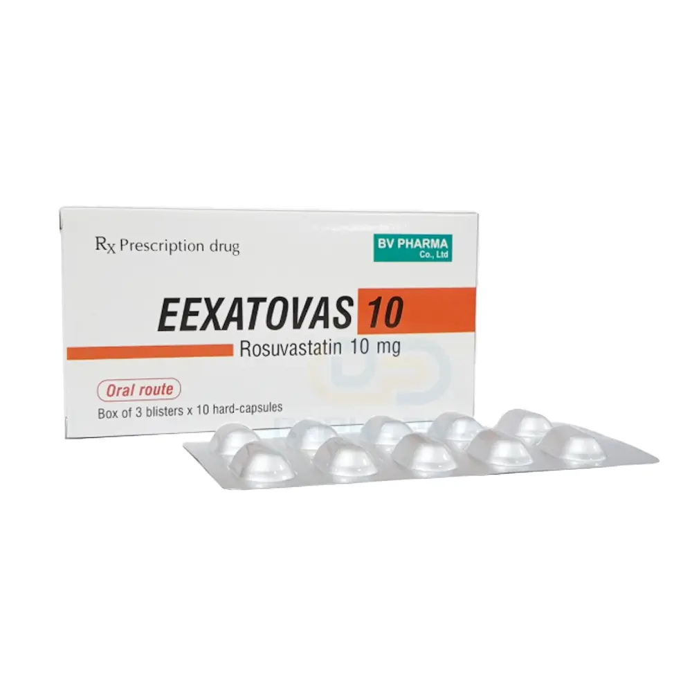 Eexatovas 10 ( Rosuvastatin 10 mg) BV Pharma 3 vỉ x 10 viên
