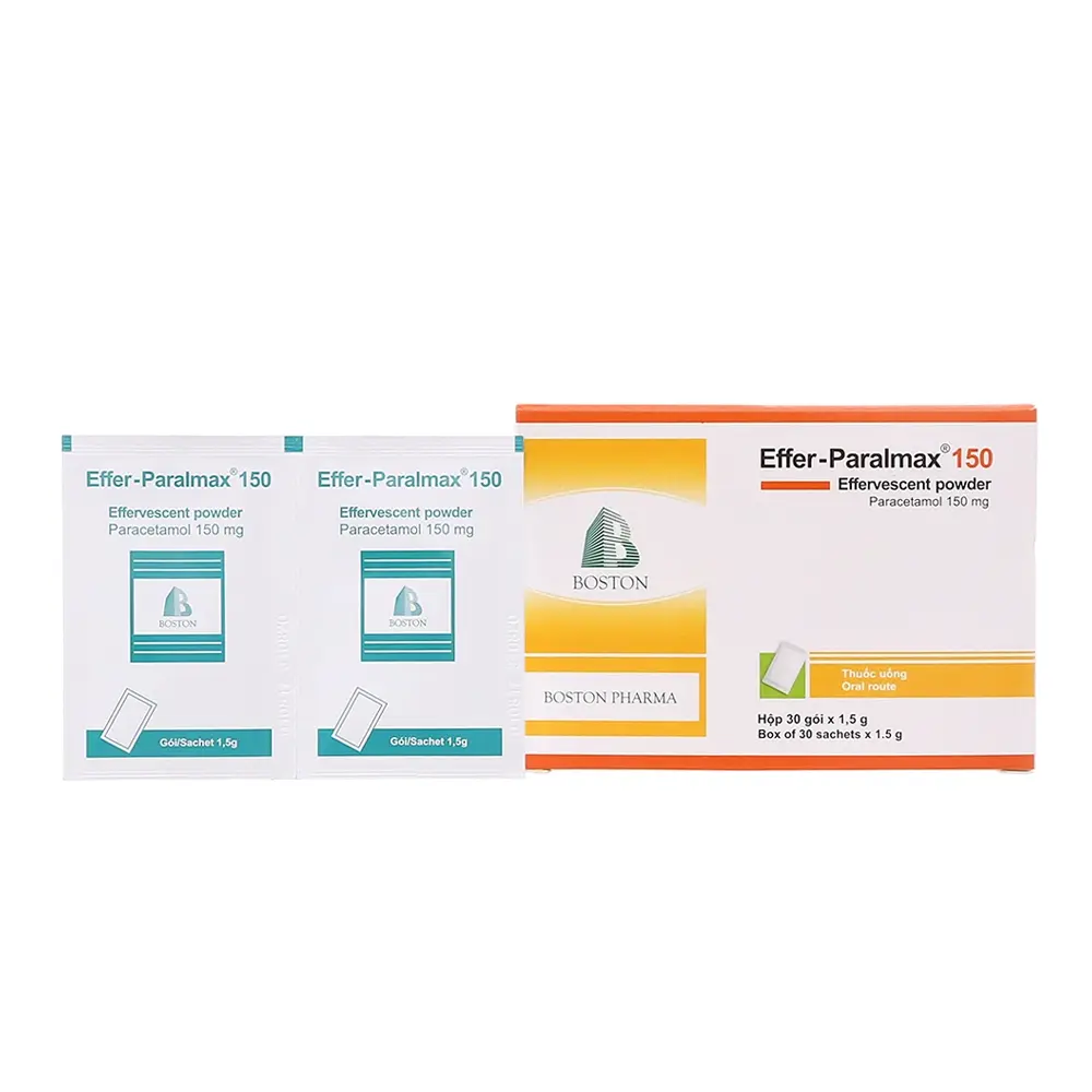 Effer-paralmax 150 Boston Pharma 30 gói x 1.5g