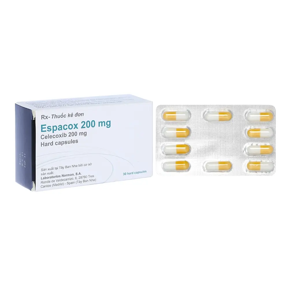 Espacox 200 mg Laboratorios Normon 3 vỉ x 10 viên