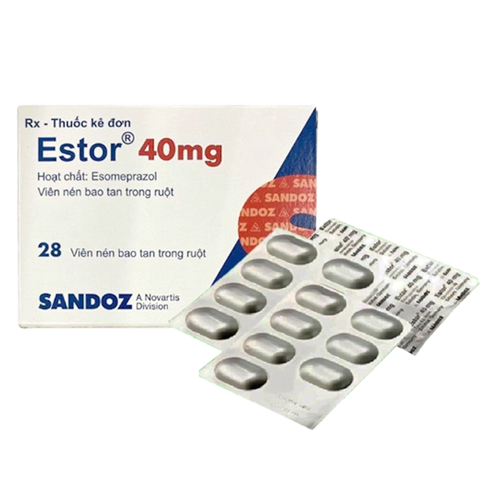 Estor 40mg (Esomeprazole 40mg) Sandoz 4 vỉ x 7 viên