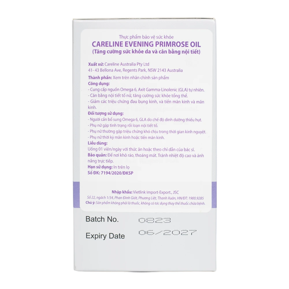 Evening Primrose Oil 1000mg Careline 60 viên - 4