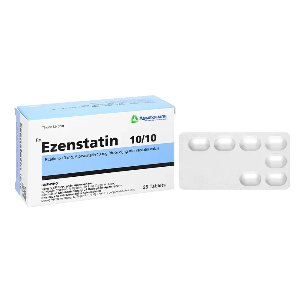 Ezenstatin 10/10 Agimexpharm 4 vỉ x 7 viên