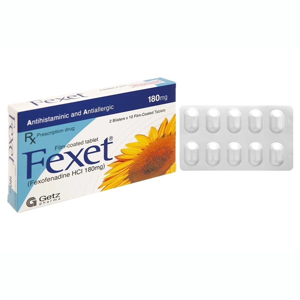 Fexet 180mg Getz Pharma 2 vỉ x 10 viên