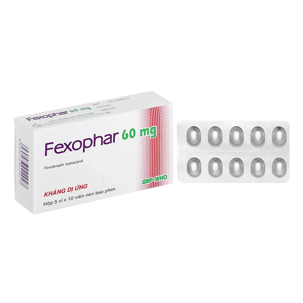 Fexophar 60mg TV.Pharm 5 vỉ x 10 viên