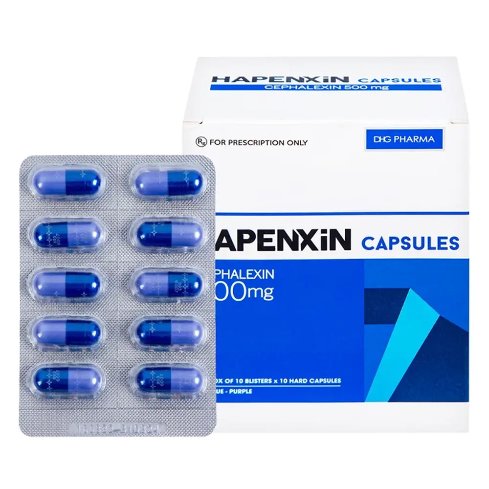 Hapenxin 500 DHG Pharma 10 vỉ x 10 viên