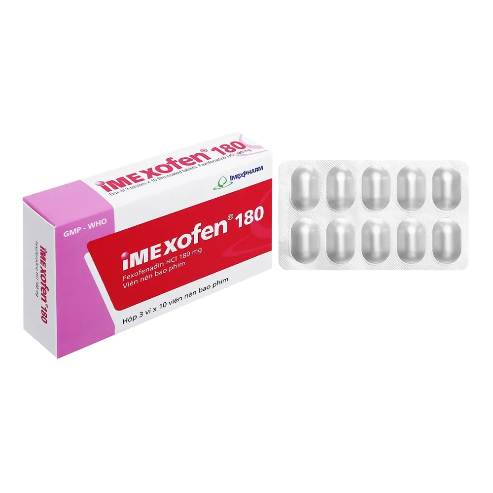 Imexofen 180 Imexpharm 3 vỉ x 10 viên