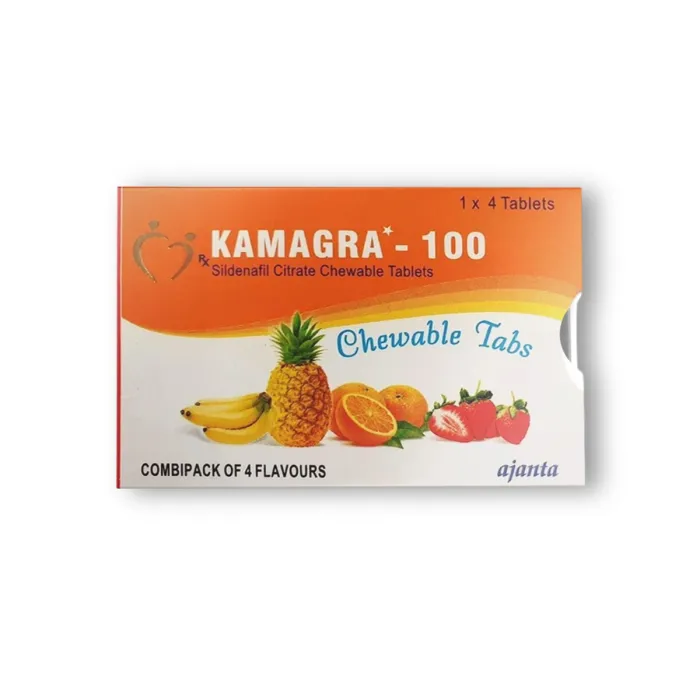 Sildenafil 100mg ( Kamagra Chewable Tablet ) Ajanta 1 vỉ x 4 viên - 2