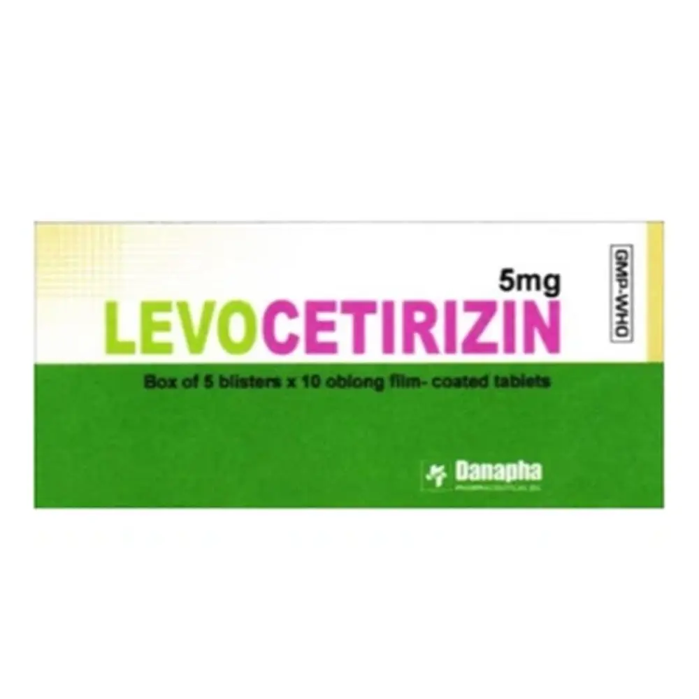Levocetirizin 5 mg Danapha 5 vỉ x 10 viên