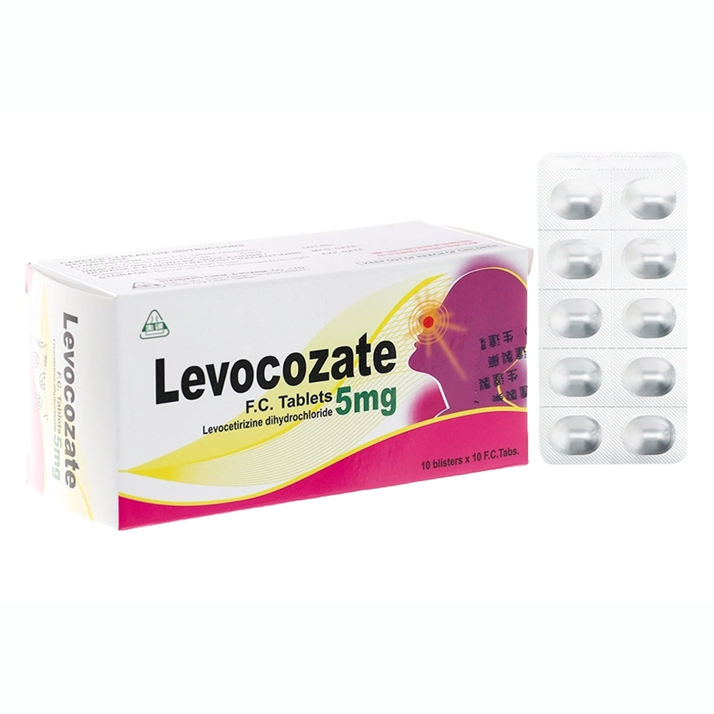 Levocozate 5mg Standard 10 vỉ x 10 viên