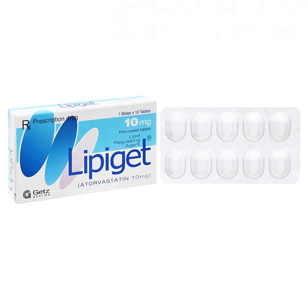 Lipiget 10mg Getz Pharma 1 vỉ x 10 viên