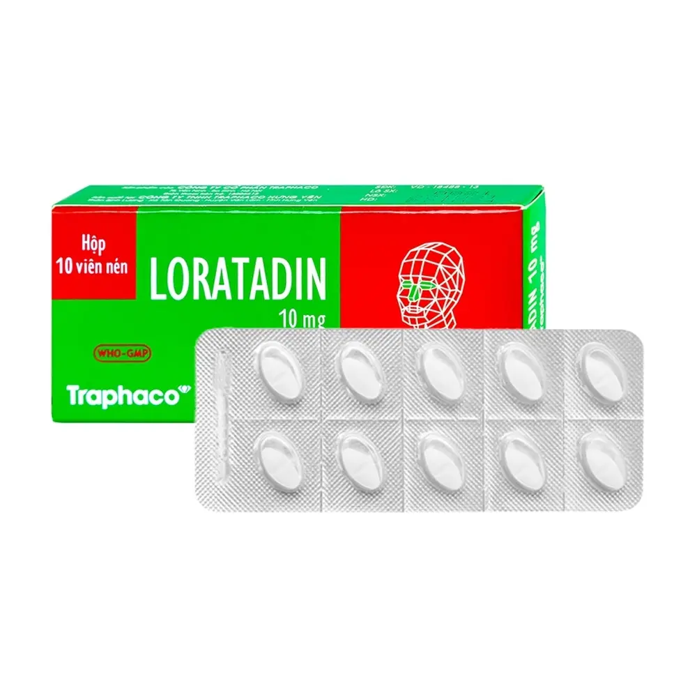 Loratadin 10 mg Traphaco 1 vỉ x 10 viên