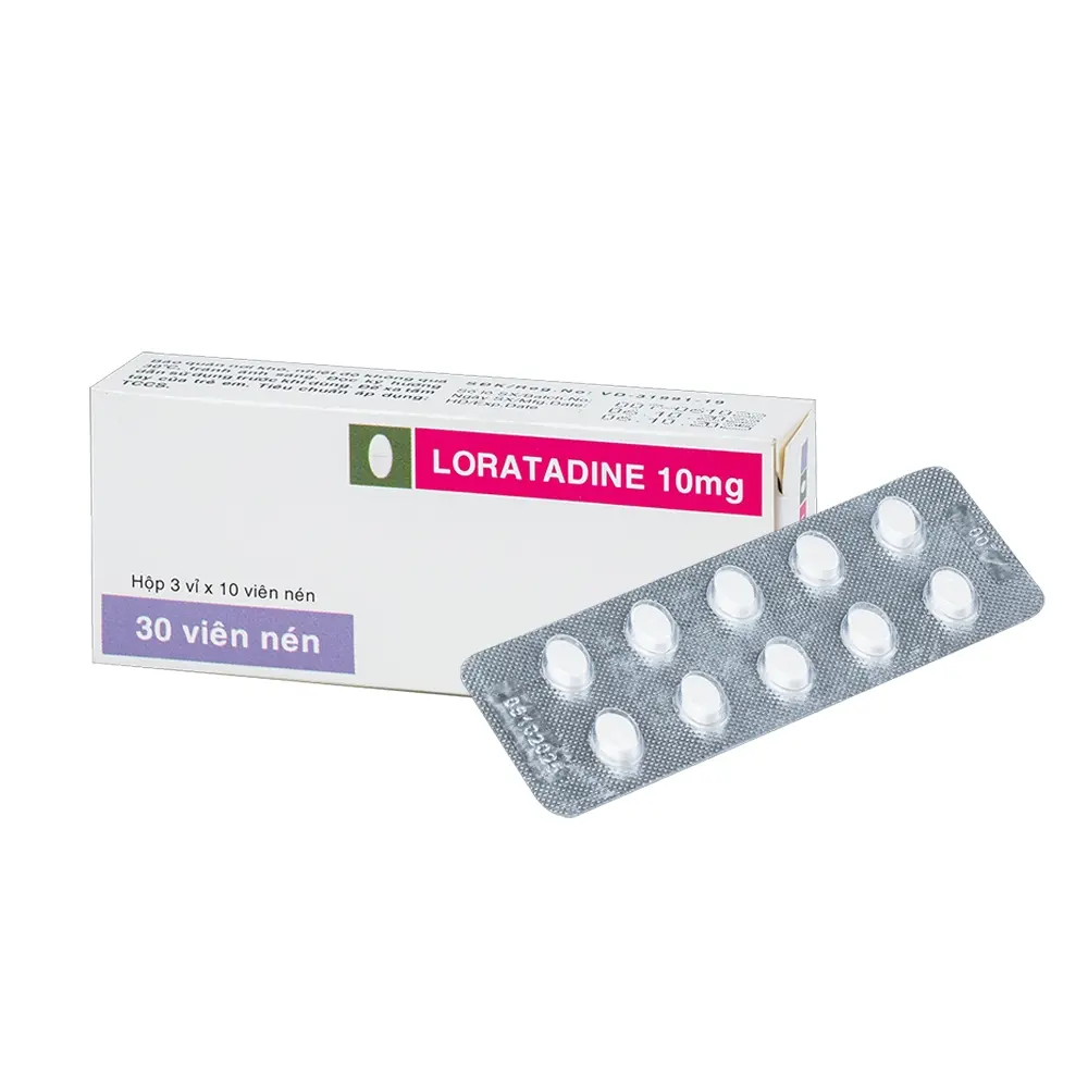 LORATADINE 10mg TV.Pharm 3 vỉ x 10 viên