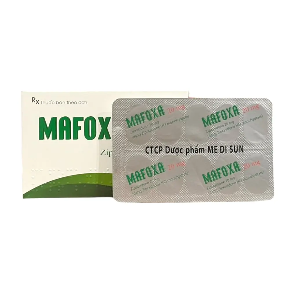 Mafoxa 20 (Ziprasidone 20 mg) Medbolide 3 vỉ x 10 viên