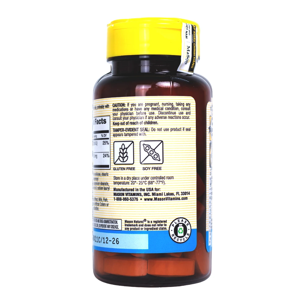 Mason Natural Calcium Citrate + D3 60 viên - 2