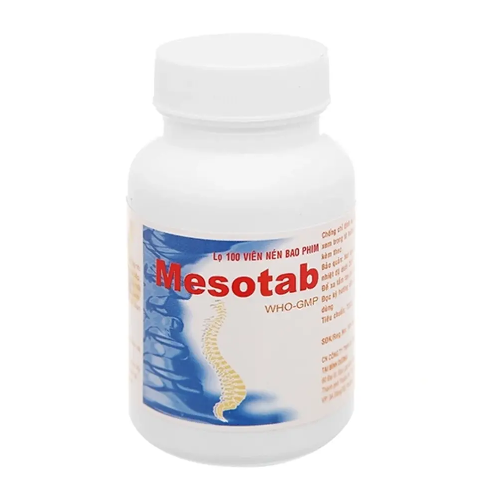 Mesotab 500 mg (Acid mefenamic 500 mg) Thành Nam 1 lọ x 100 viên