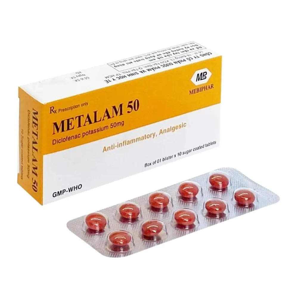 Metalam 50 Mebiphar 1 vỉ x 10 viên