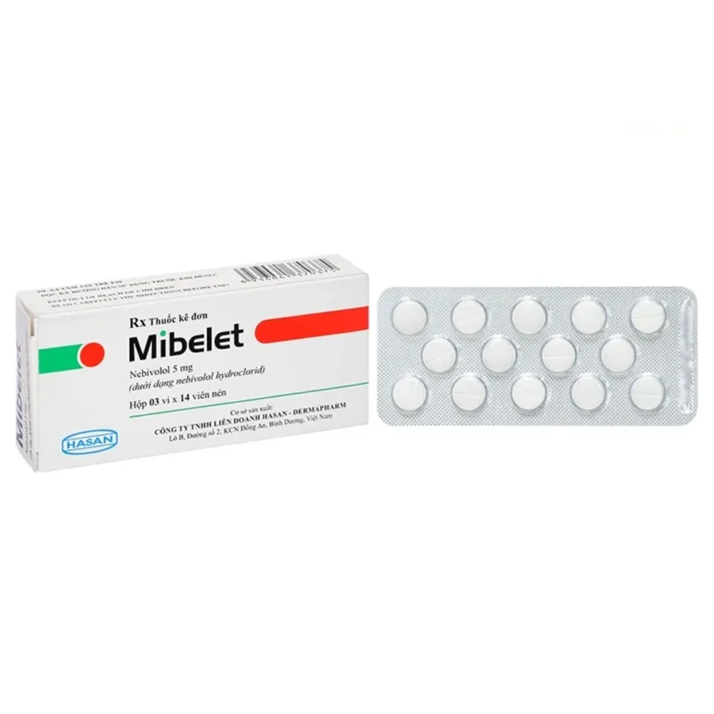 Mibelet 5mg (Nebivolol 5mg) Hasan - Hộp 3 Vỉ x 14 viên