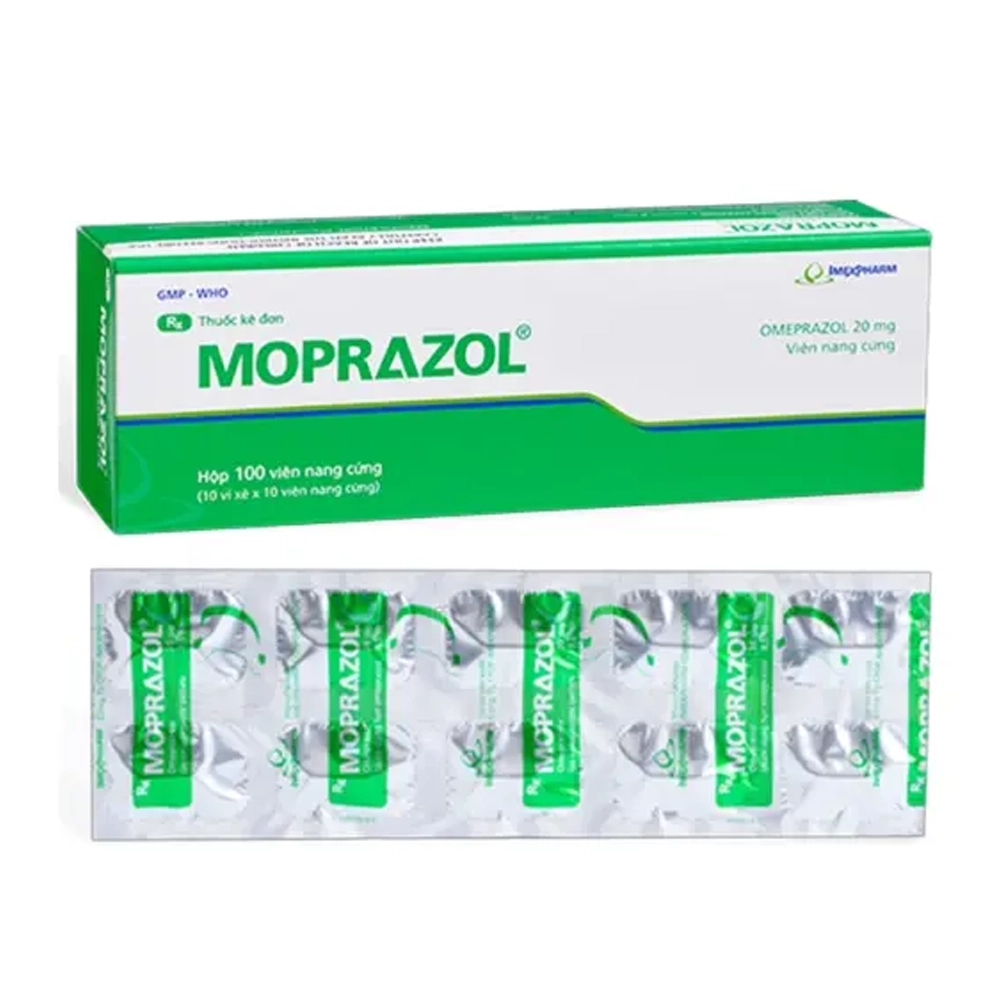 Moprazol 20 (Omeprazol 20mg) Imexpharm 10 vỉ x 10 viên