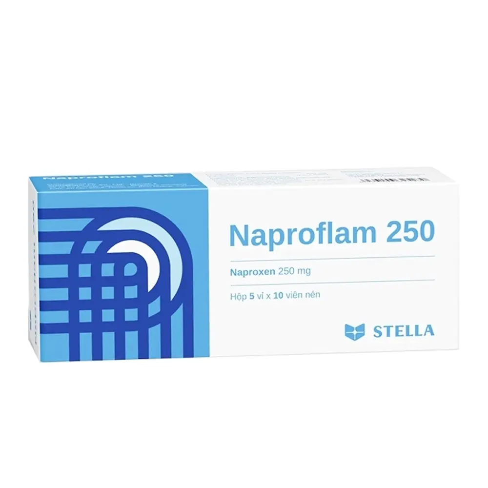 Naproflam 250 (Naproxen250 mg) StellaPharm 5 vỉ x 10 viên