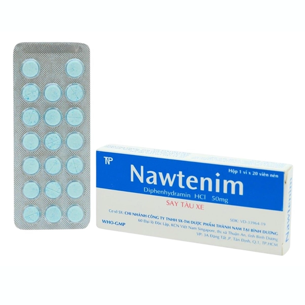 Nawtenim 50mg Thành Nam 1 vỉ x 20 viên